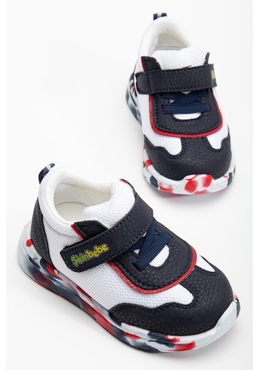 Şirinbebe Ortopedik Erkek Bebek İlk Adım Spor Ayakkabı Kırmızı Cırtlı Anorak Malzeme-3704 Kırmızı