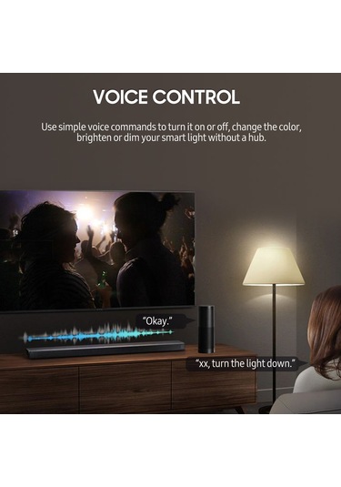 Youmex Akıllı Led Ampul E27, 220-240v 13w, Wifi İle Uygulama Ve Ses Kontrolü, Işıklık Ve Renk Ayarlı, Düz Başlık