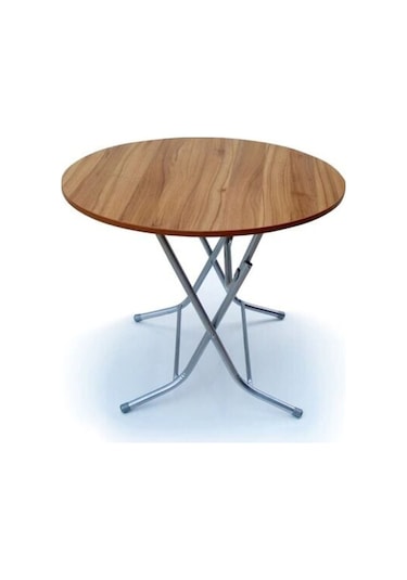 Teknor Yuvarlak Katlanır Masa Ders Çalışma Yemek Mutfak Masası 90 Cm