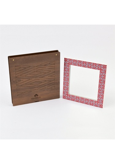 Rumi Kırmızı Kare Ayna Kırmızı