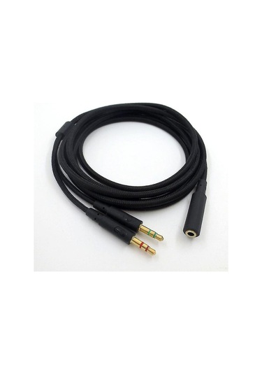 3,5 Mm Evrensel 2'si 1 Arada Oyun Kulaklığı Ses - Hyperx Cloud Ii/alpha-/cloud Flight/c İçin Uzatma Kablosu