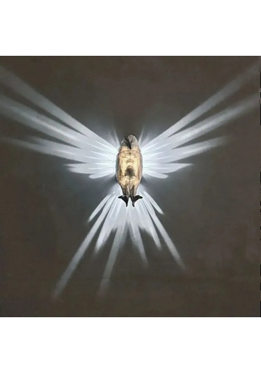 Qingmipy "3d Kartal Duvar Lambası - Yumuşak Led Gece Işığı İle Dekoratif Aydınlatma" Beyaz