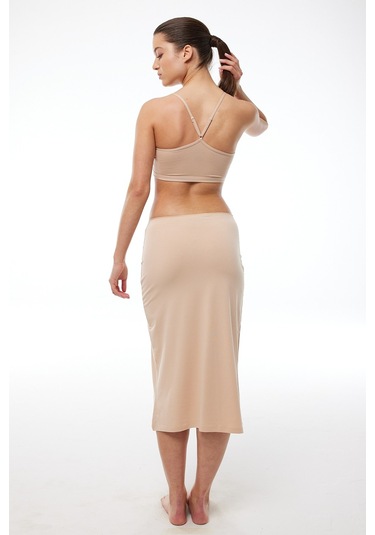 Malabadi Kadın Ten Rengi Tam Boy Uzun Etek Astarı Modal Jüpon 1061 Ten