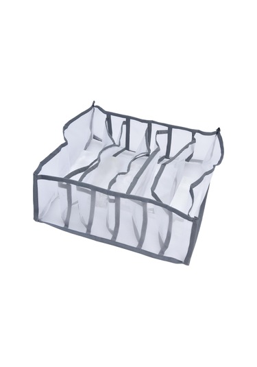 Skycity Nylon Mesh Organizer: Çok Amaçlı Giyim Depolama Kutusu, Katlanabilir, Bölmeli, Hava Geçirgen, Sıcak Ve Çorap İçin Gri 6 Bölmeli Çok Renkli