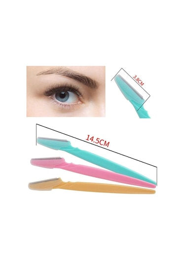 Yüz Jileti ve Kaş Usturası Kadın Jileti Epilasyon 3'lü Set Li-0001B