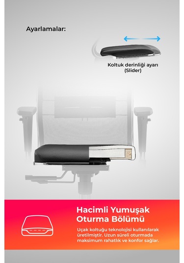 Ergolife Synchrosit 10 Ergonomik Ofis Sandalyesi Bel Destekli, Yükseklik Ayarlı, Çalışma Sandalyesi -1d1.d.1.333 Çok Renkli Ergolife Synchrosit 10 Ergonomik Ofis Sandalyesi Bel Destekli, Yükseklik Ayarlı, Çalışma Sandalyesi -1d1.d.1.333 Çok Renkli