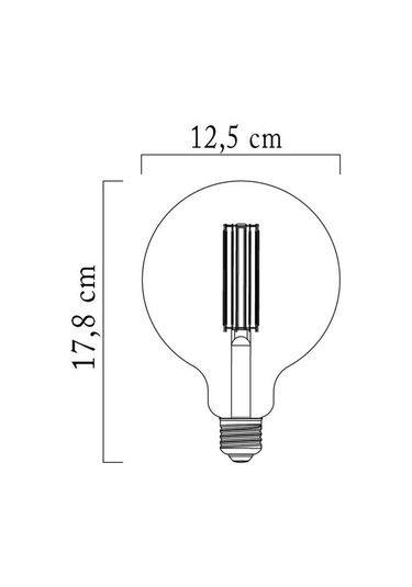 Sylvanıa 7w 55w G125 Rustik Led Ampul 2500k 3 Adet - Filamentli Led Lamba