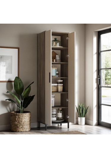 Robin Home Çok Amaçlı Dolap Banyo Dolabı Mutfak Dolabı,ofis Dolabı Ve Kiler Dolabı Kahverengi