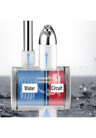 Elektrikli Sıcak Musluk Termal Musluk Ani Su Isıtıcı Musluk Beyaz