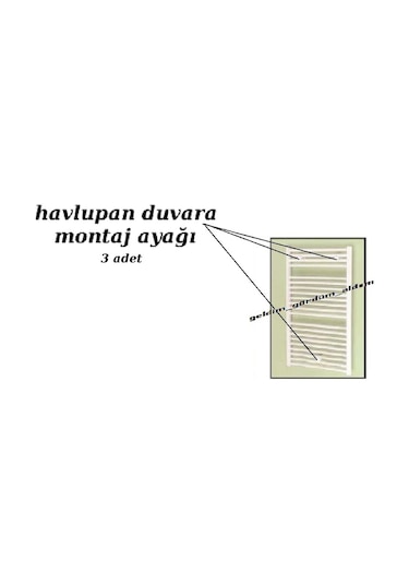 Havlupan Banyopan Radyatör Beyaz Duvara Montaj Seti Ayağı