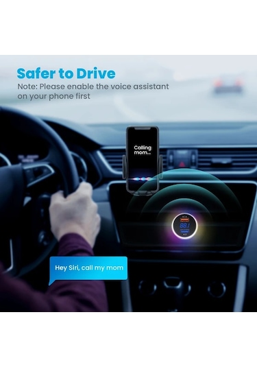 Honeybeeshop Standart V5 0 Fm Kablosuz Verici Araba Qc3 0 Led Aydınlatmalı Eller Serbest Araba Kiti Müzik Çalar