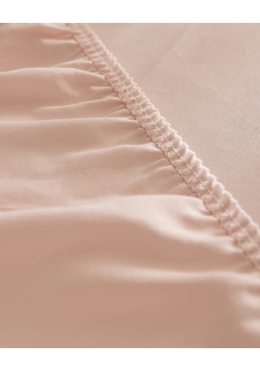 Ciel Tek Kişilik %100 Pamuk Lastikli Saten Çarşaf - Açık Pudra 8684427179703 Çok Renkli