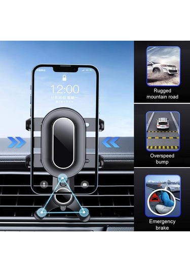 Seametal Araba Hava Çıkış Havalandırma Telefon Tutucu Yerçekimi Algılama Akıllı Telefo Standı 360 Döndürme Telefon Tutucu 56417927