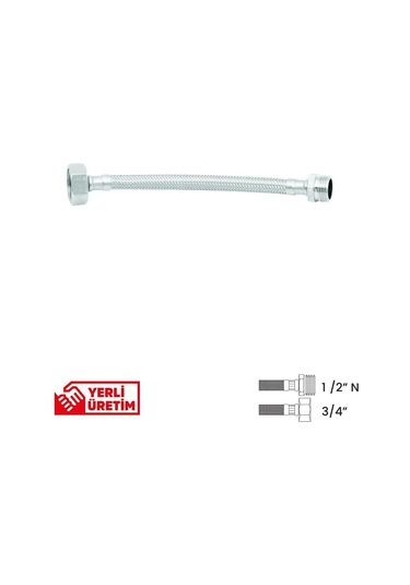 Bağlantı Hortumu 1/2' N ' -3/4' 60 Cm