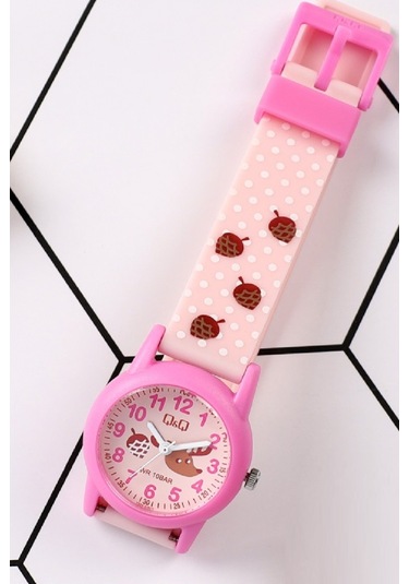 Q&Q V22A-015VY Su Geçirmez Rakamlı Kız Çocuk Kol Saati