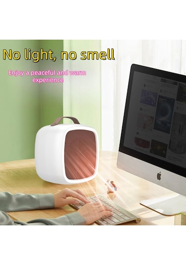 Taşınabilir 500w Elektrikli Uzay Isıtıcı Mini Masaüstü Isıtıcı Ev Ofis İçin Saplı, Ab Tak