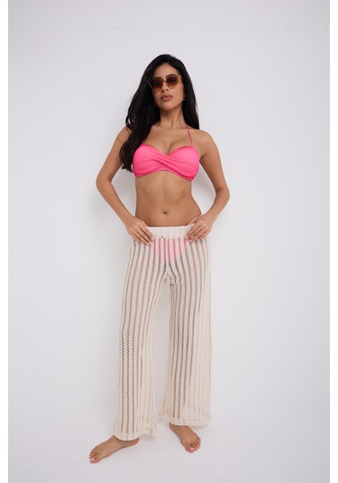 By Papi Zincir Desen Pantolon Ekru