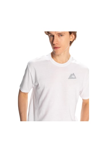 Kappa Erkek Frotis Regular Fit Tişört Beyaz