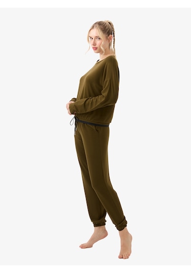 Kadın Pijama Altı 51957 - Yeşil Yeşil