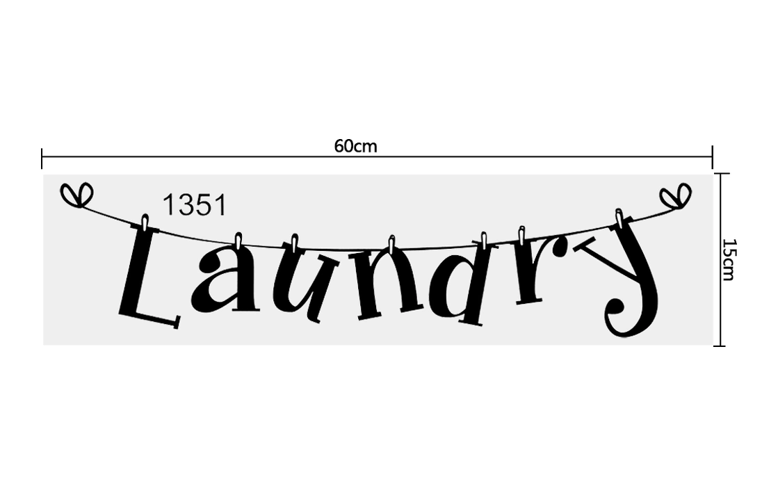 Hangfox Taşınabilir Pvc Duvar Sticker, Temiz & Kuru Yüzeylere Uygulanabilir, Nem Ve Çürüme Dayanıklı, Siyah Renk, Çamaşır Odası Dekoru, Yeniden Kullanılabilir Diğer