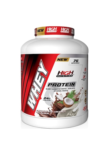 Whey Protein 2280 Gr Çikolata Hindistan Cevizi Aromalı Protein Tozu 24 Gram Protein 76 Servis