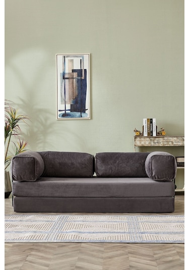 Dekoport Relax Kanepe Dinlenme Koltuğu Puffy Kanepe Yatak Olabilen Açılır Aktivite Koltuğu Antrasit