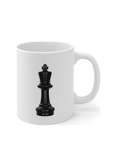 Satranç Şah Baskılı Kupa Bardak Çok Renkli