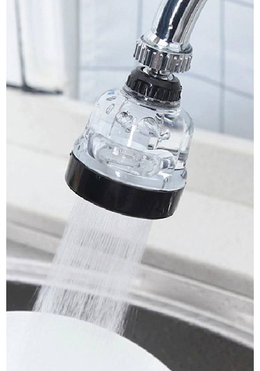 Mobee Şeffaf 3 Fonksiyonlu Mutfak Lavabo Başlığı 360 Derece Gümüş