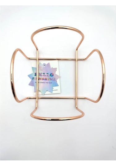 Syloon Küp Blok Metal Rose Gold Standlı 90 90mm
