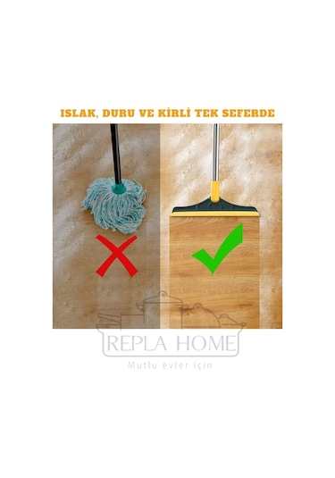 Sihirli Süpürge V Şekli ve Çekçek İle Çift Fırçalı Çift Taraflı Temizleme Fırçası