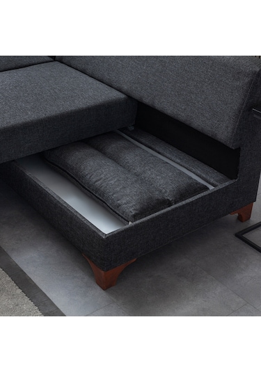 Eymense Tloft Köşe Koltuk Takımı Antrasit Sağ Köşe