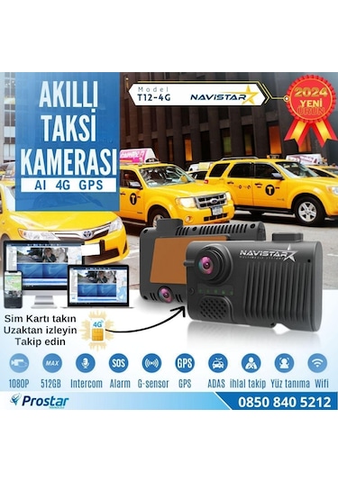 Uzaktan İzlemeli 2 Kameralı Wifi Gps 4g Yapay Zeka Destekli Akıl