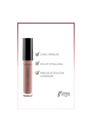 Note Cosmetique Flawless Lipgloss Nemlendirici Dudak Parlatıcısı - 04 Smell Of Coffee - Nude