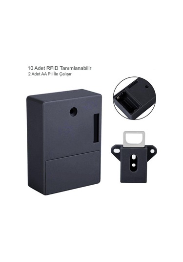 Ayt Powermaster Pm-26971 Gizli Çekmece Dolap Rfıd Kapı Güvenlik Kilidi Keyfob Çipli Kilidi