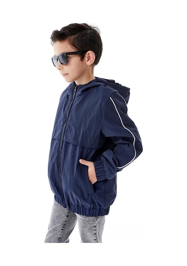 Benitto Kids Erkek Çocuk Kapüşonlu Yağmurluk 51362 Lacivert