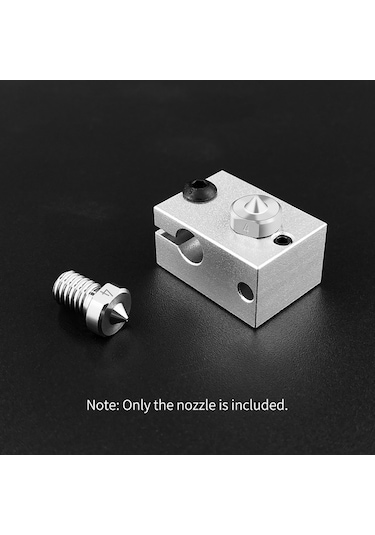 Moly Yunboo Aibecy V6 Titanyum Allüminyum Nozzle Seti - 1.75mm Filament İçin 0.5mm Çaplı 3 Adet - Dayanıklı Uçlar