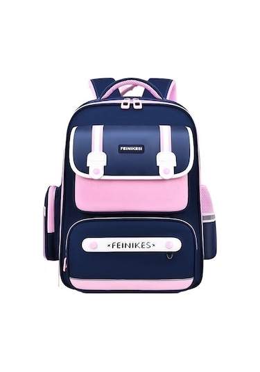 Goldenqian Yeni Stil Ilkokul Öğrencisi Sırt Çantası 1-3 Sınıf Büyük Kapasiteli Nefes Alabilen Çocuk Sırt Çantası D95d11 Mavi - Pembe