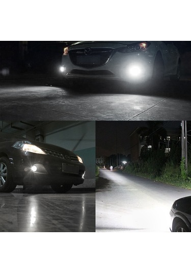 Youmex 2 Adet Araç Led Sis Farı Ampulü H8/h9/h11, Su Geçirmez 6000k 80w 12000lm Parlak Led Işık, Kolay Montaj