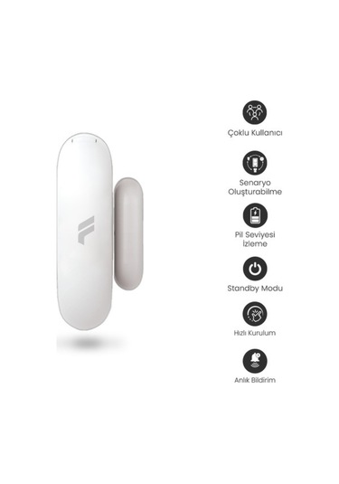 Fonri Akıllı Kablosuz Kapı Pencere Sensörü, Wifi, Mobil Bildirim, Uzaktan Takip, 2 Yıl Garantili, Google Asistan Ve Tuya Destekli