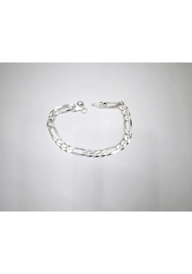 Omar Silver Erkek Figaro Gümüş Bileklik 6,5 Mm