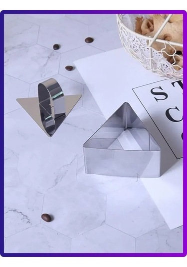 Fortunelane Stok Mutfak Ürünü: Paslanmaz Çelik Üçgen Onigiri Kalıbı, Basınçlı Kapağıyla Pratik Yemeek Yapımı Gümüş Gümüş