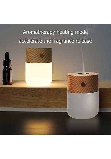Taşınabilir Difüzör Esansiyel Yağ Difüzörleri, Sıcak Işıklı Ahşap Aromaterapi Difüzörü, Ev İçin Esansiyel Yağlar İçin Pil İle Çalışan Difüzör Diğer