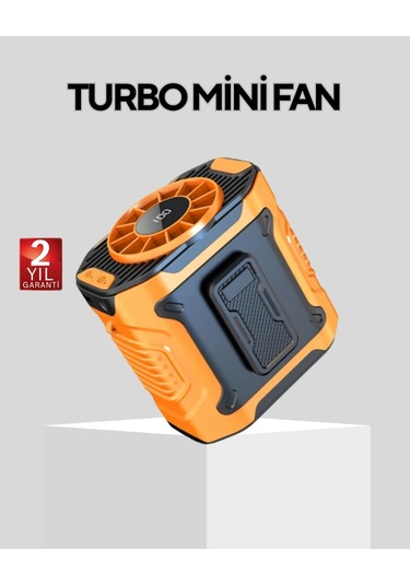 Dijital Ekranlı Turbo Mini Fan 3 Kademeli Hız, Sessiz Çalışma Ve Type-c Şarj