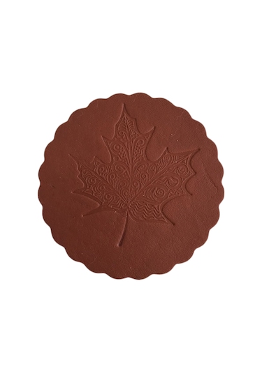 GERÇEK DERİ KARIŞIK RENKLİ BARDAK ALTLIKLARI  6 ADET Kahverengi