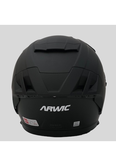 Arwic Mat Kapalı Full Face Motosiklet Kaskı Ar939 Siyah