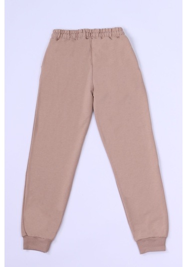 Çocuk Unisex Okul Eşofman Altı Ribanalı C8 Taba