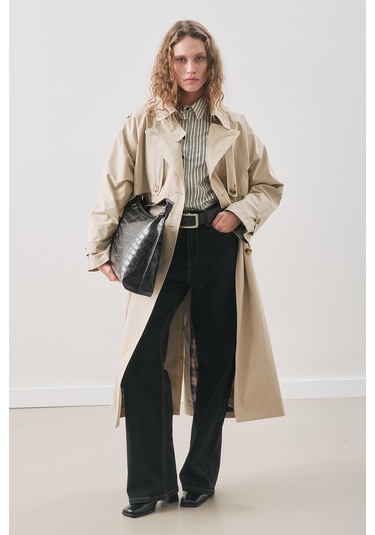 Zurıch Oversıze Trençkot Kum Kum
