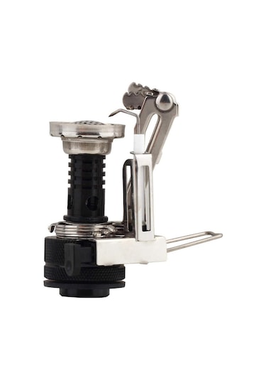 Açık Piknik Bütan Gaz Brülörü Taşınabilir Kamp Mini Çelik Soba Başlığı Siyah