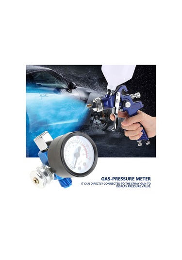 Ximistore9 Pnömatik Boya Spreyi G1/4" Telli Basınç Regülatörü - 0-10bar 0-150psı Gerçek Zamanlı Basınç Kontrolü Aracı