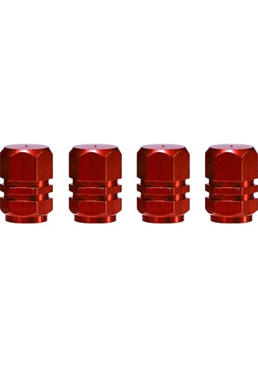 Neevoyu 4 Adet Alüminyum Lastik Valf Kapakları - Kırmızı Renkli, Dayanıklı Ve Estetik